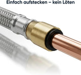 Flexibler Verbindungsschlauch 1,5 m – 10/12 mm für Kupferrohr